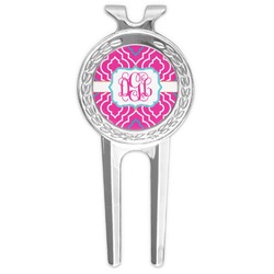 Colorful Trellis Golf Divot Tool & Ball Marker (Personalized)