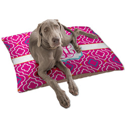 Colorful Trellis Dog Bed - Large w/ Monogram