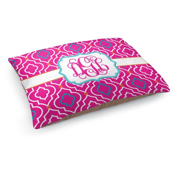 Custom Colorful Trellis Dog Bed - Medium w/ Monogram