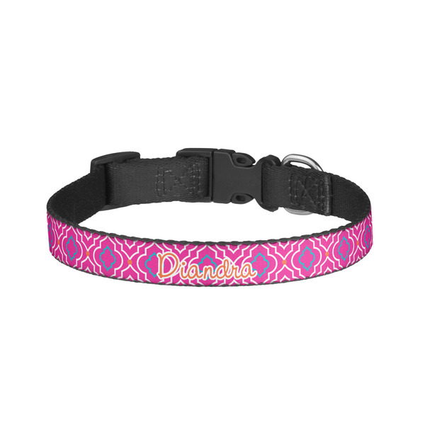 Custom Colorful Trellis Dog Collar - Large (Personalized)