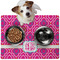 Colorful Trellis Dog Food Mat - Medium LIFESTYLE
