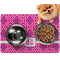Colorful Trellis Dog Food Mat - Small LIFESTYLE