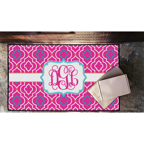 Colorful Trellis Door Mat - LIFESTYLE (Lrg)