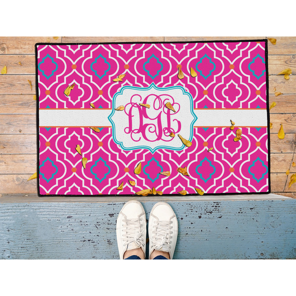 Colorful Trellis Door Mat - LIFESTYLE (Med)