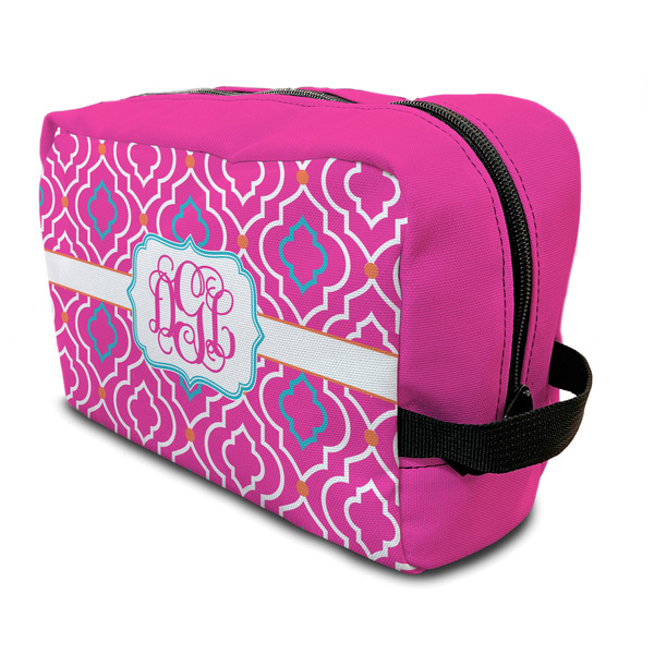 Custom Colorful Trellis Toiletry Bag / Dopp Kit (Personalized)