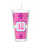 Colorful Trellis Double Wall Tumbler with Straw (Personalized)