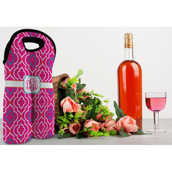 Colorful Trellis Double Wine Tote - LIFESTYLE (new)
