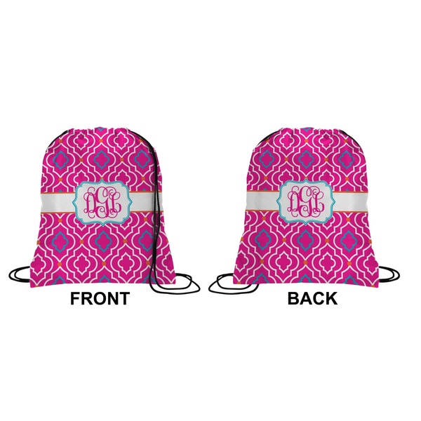 Colorful Trellis  Drawstring Backpack