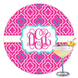 Colorful Trellis Printed Drink Topper - 3.5" (Personalized)