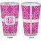 Colorful Trellis Pint Glass - Full Color - Front & Back Views