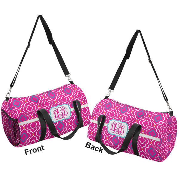Colorful Trellis Duffle bag small front and back sides