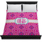 Colorful Trellis Duvet Cover - Queen - On Bed - No Prop