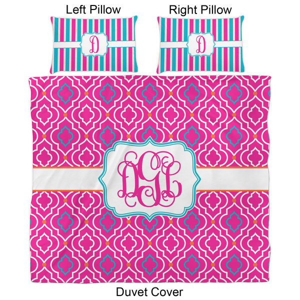 Colorful Trellis Duvet Cover Set - King - Approval