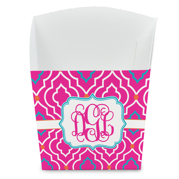 Custom Colorful Trellis French Fry Favor Boxes (Personalized)