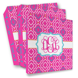 Colorful Trellis 3 Ring Binder - Full Wrap (Personalized)