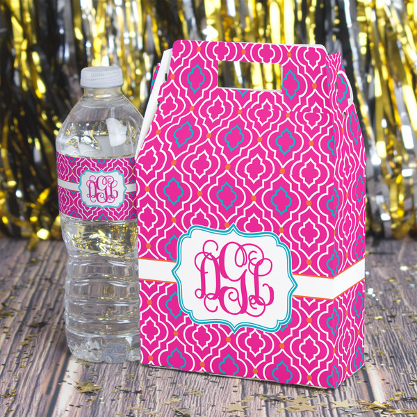 Colorful Trellis Gable Favor Box - In Context