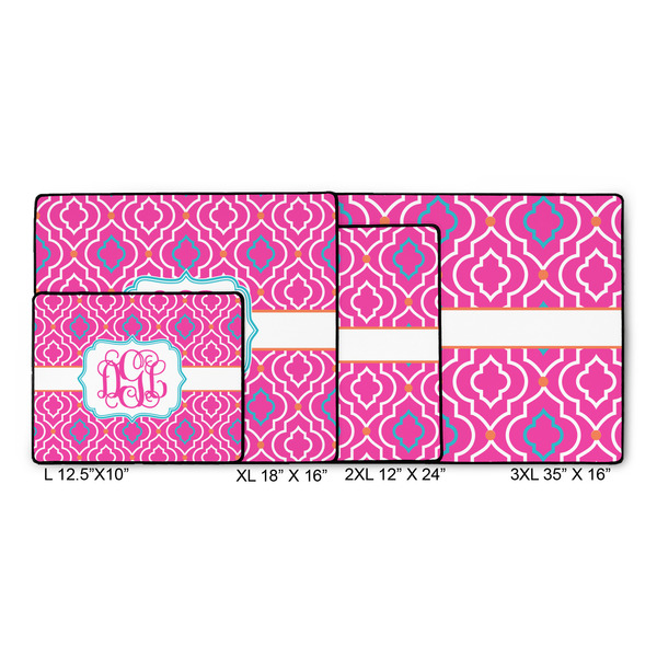 Colorful Trellis Gaming Mats - SIZE CHART