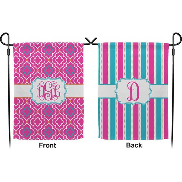 Colorful Trellis Garden Flag - Double Sided Front and Back