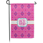 Colorful Trellis Small Garden Flag - Single Sided w/ Monograms