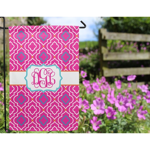 Colorful Trellis Garden Flag - Outside In Flowers