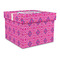 Colorful Trellis Gift Boxes with Lid - Canvas Wrapped - Large - Front/Main