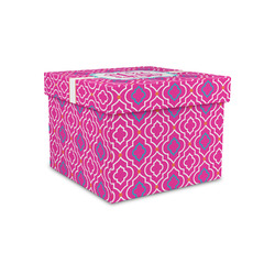 Colorful Trellis Gift Box with Lid - Canvas Wrapped - Small (Personalized)