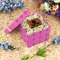 Colorful Trellis Gift Boxes with Lid - Canvas Wrapped - Small - In Context