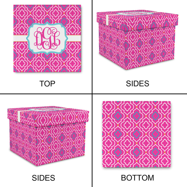 Colorful Trellis Gift Boxes with Lid - Canvas Wrapped - XX-Large - Approval