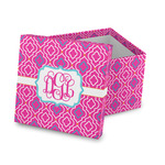 Colorful Trellis Gift Box with Lid - Canvas Wrapped (Personalized)