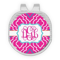 Colorful Trellis Golf Ball Marker - Hat Clip - Silver