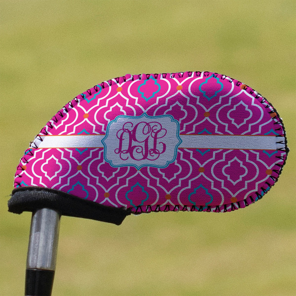 Custom Colorful Trellis Golf Club Iron Cover (Personalized)