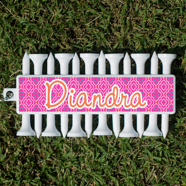 Custom Colorful Trellis Golf Tees & Ball Markers Set (Personalized)