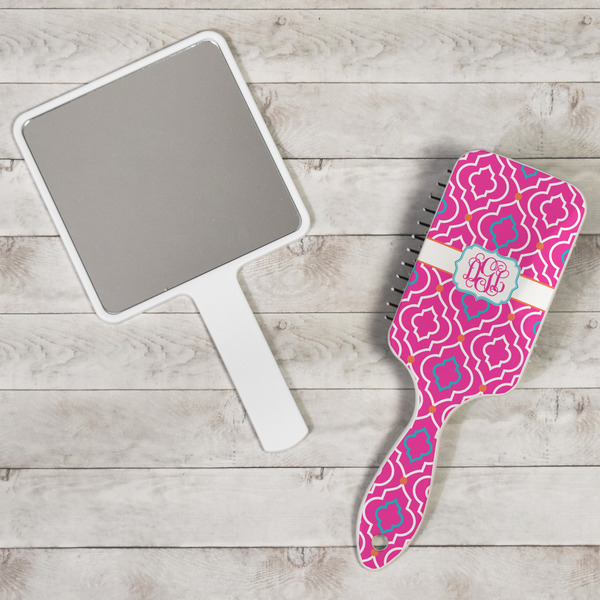 Colorful Trellis Hair Brush - In Context