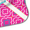 Colorful Trellis Hooded Baby Towel- Detail Corner