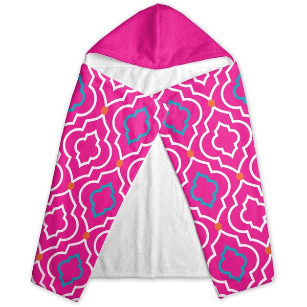 Colorful Trellis Hooded Towel - Folded