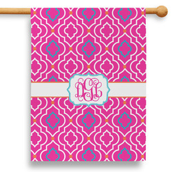 Colorful Trellis 28" House Flag - Double Sided (Personalized)