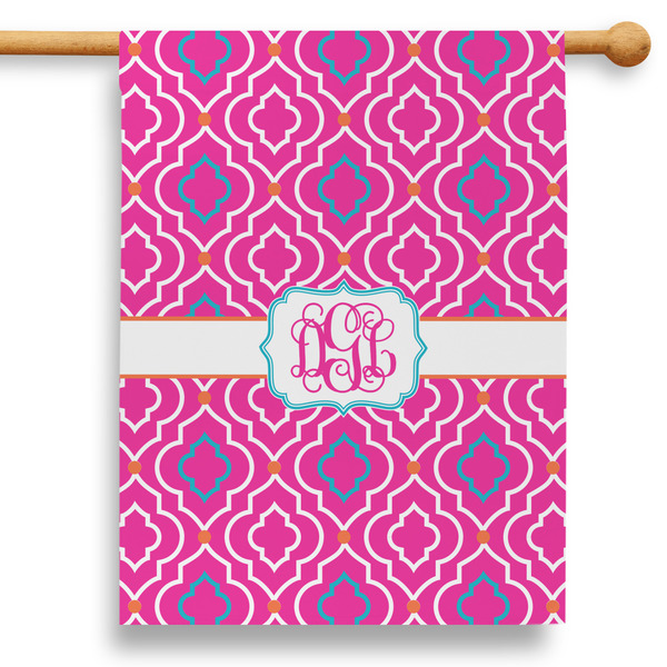 Custom Colorful Trellis 28" House Flag - Double Sided (Personalized)
