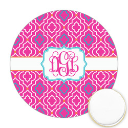 Colorful Trellis Printed Cookie Topper - Round (Personalized)