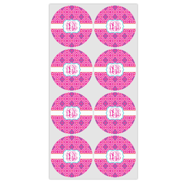 Colorful Trellis Icing Circle - Medium - Set of 8