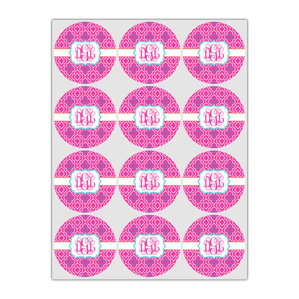 Colorful Trellis Icing Circle - Small - Set of 12