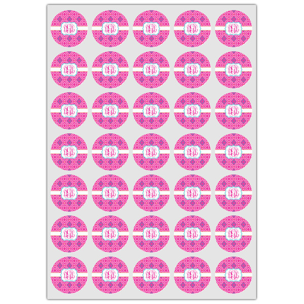 Colorful Trellis Icing Circle - XSmall - Set of 35