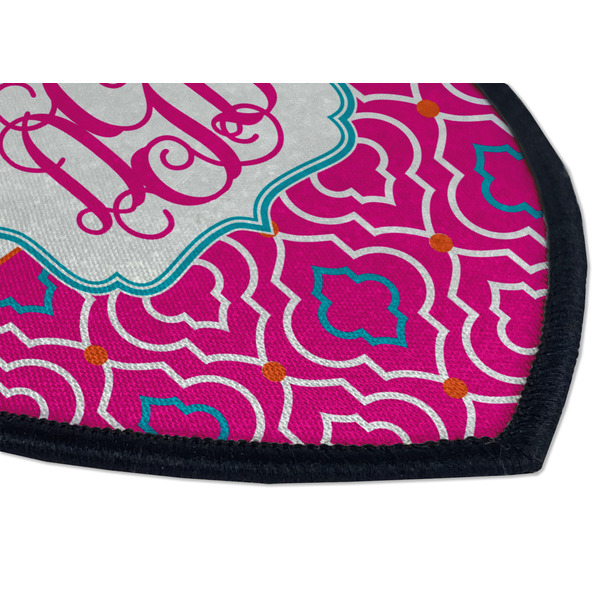 Colorful Trellis Iron on Shield 3 Detail