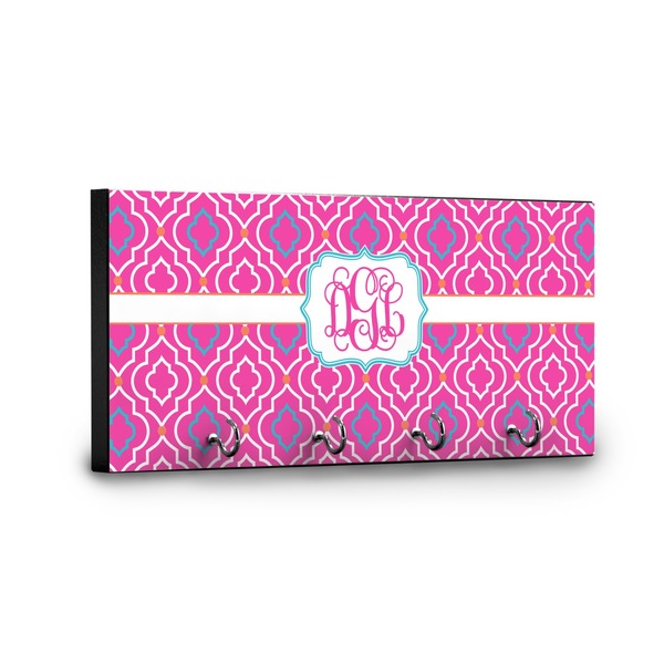 Colorful Trellis Key Hanger - Front View with Hooks