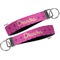 Colorful Trellis Key-chain - Metal and Nylon - Front and Back