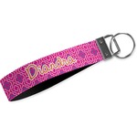 Colorful Trellis Webbing Keychain Fob - Small (Personalized)