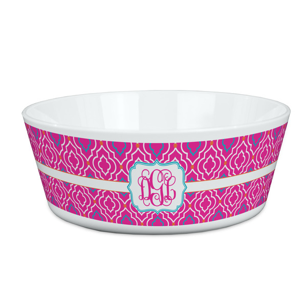 Custom Colorful Trellis Kid's Bowl (Personalized)
