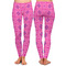 Colorful Trellis Ladies Leggings - Front and Back