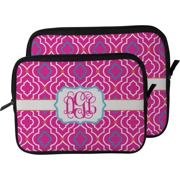 Colorful Trellis  Laptop Sleeve (Size Comparison)