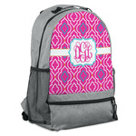 Colorful Trellis Backpack - Grey (Personalized)