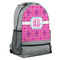 Colorful Trellis Large Backpack - Gray - Angled View